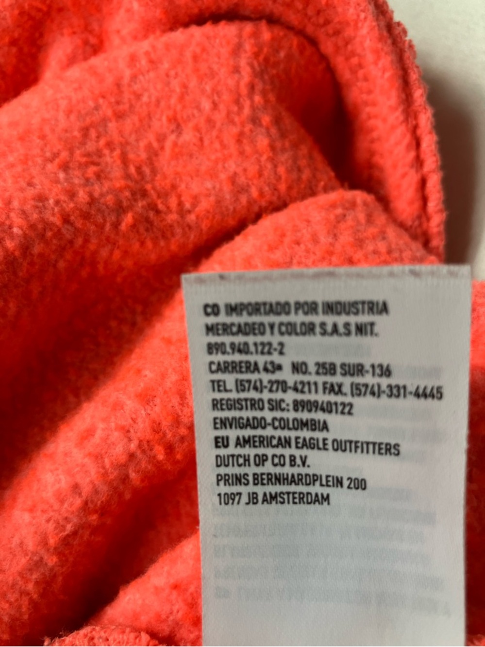 American Eagle 🦅 Bright Coral  'Live Your Life' Hoodie Med *DISCOUNTED SHIPPING - Picture 8 of 13
